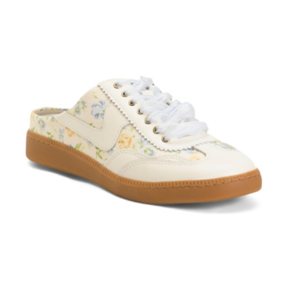 💙🔹️Dolce Vita🔹️blue Floral  Leather Notice Floral Slip-On Women's Sneakers - Picture 4 of 4